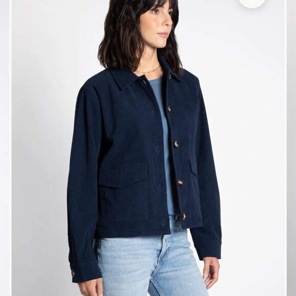 Thread & Supply Women's Size Small Navy Blue Hughes Lightweight Jacket - Picture 2 of 15